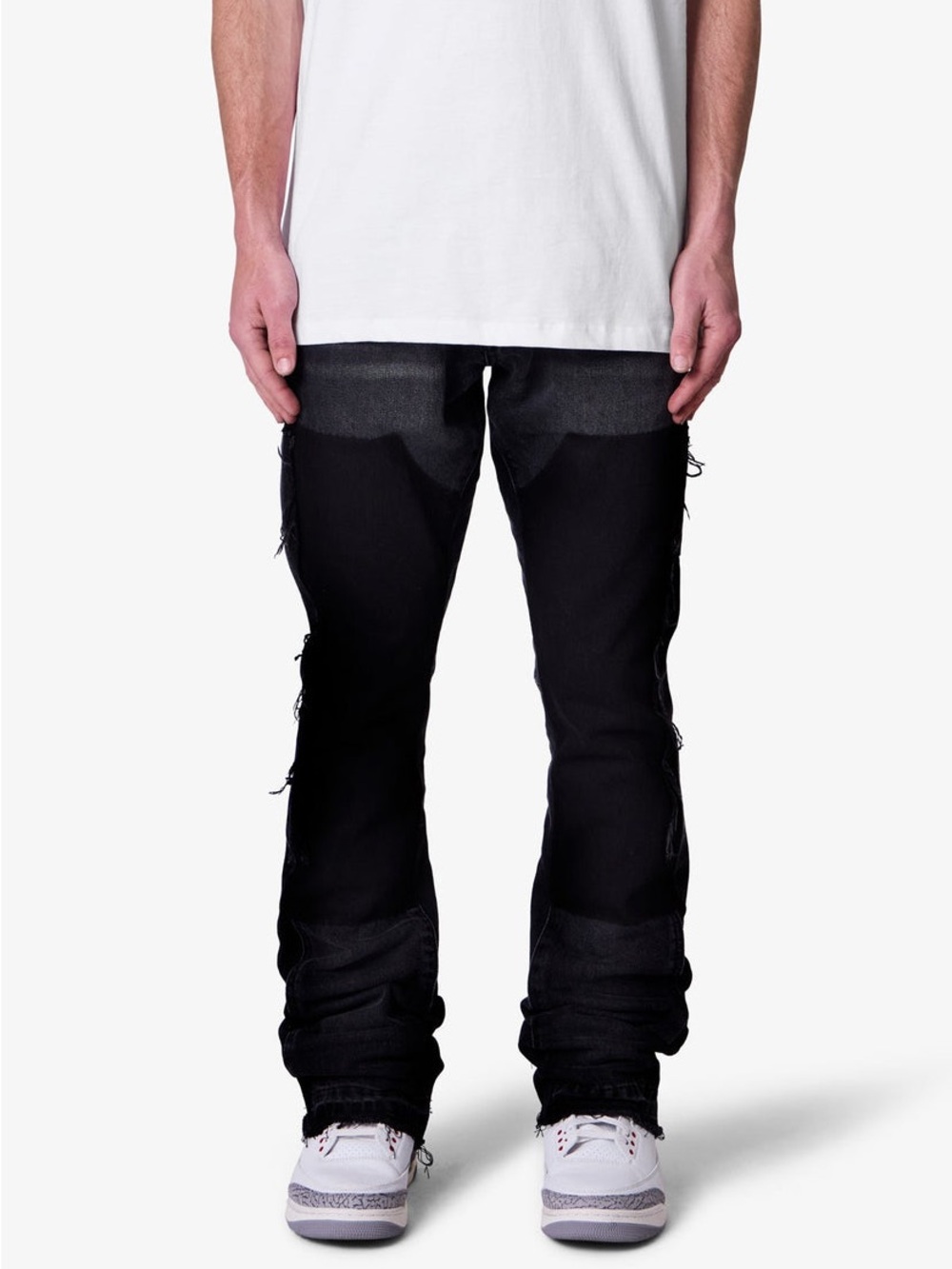 MNML Black Slim Jeans with Subtle Fading